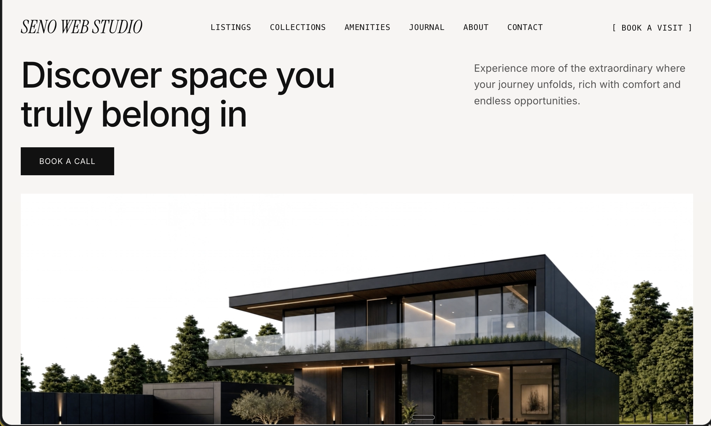E-STATE — SENO Studio real estate website project